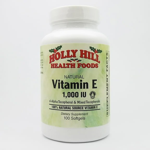 Holly Hill Health Foods, Vitamin E 1000 IU, 100 Softgels