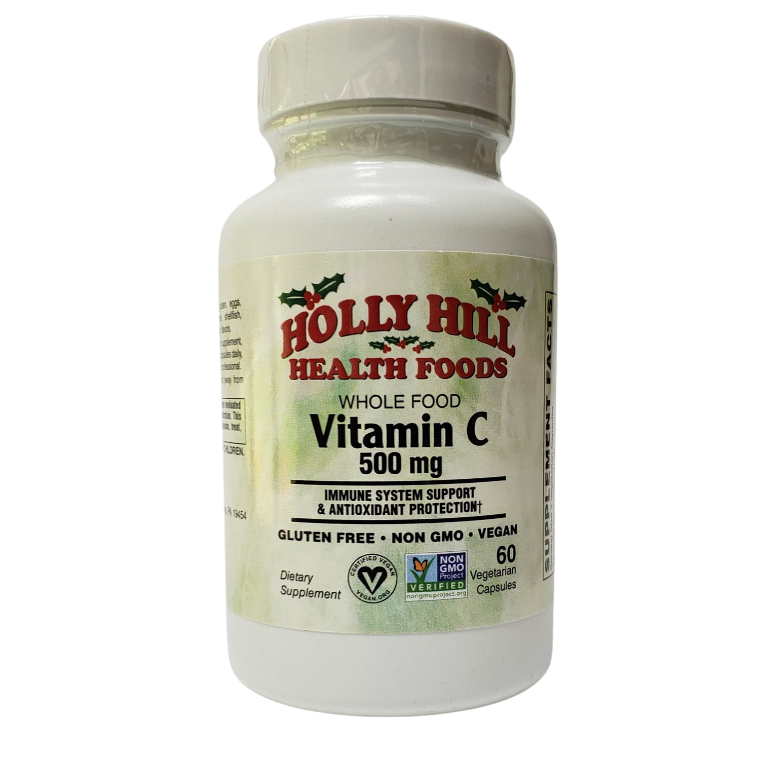 Holly Hill Health Foods Whole Food Vitamin C, 500mg, 60 Vegetarian Capsules