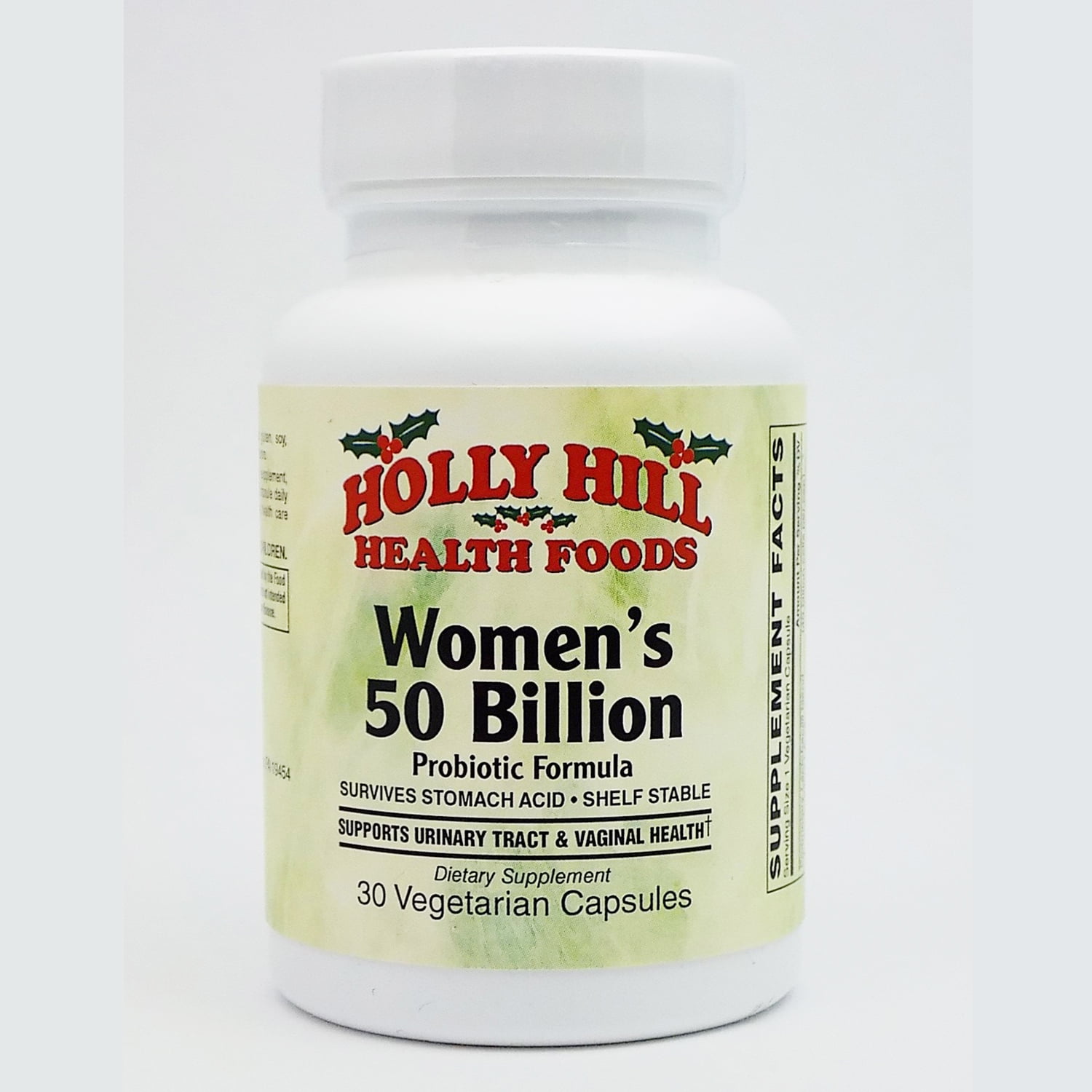 Holly Hill Health Foods, Women's 50 Billion Probiotic, 30 Vegetarian Capsules