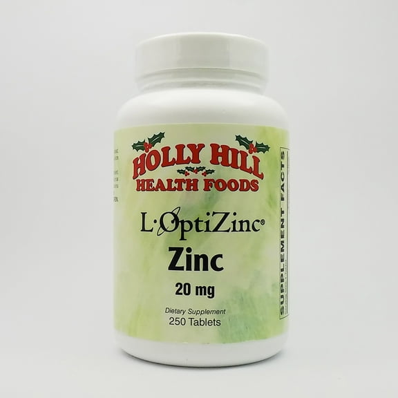 Holly Hill Health Foods, Zinc 20 MG, 250 Tablets