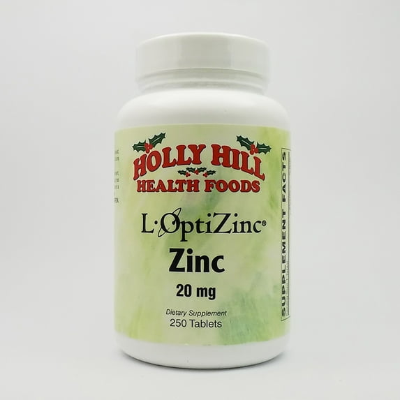Holly Hill Health Foods, Zinc 20 MG, 250 Tablets
