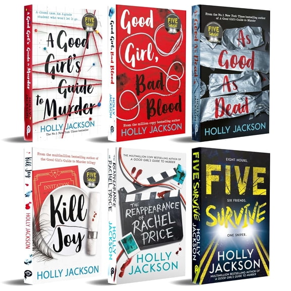 Holly Jackson 6 Books Collection Set A Good Girls Guide to Murder Series & Standalone Thrillers (Kill Joy, A Good Girls Guide to Murder, Good Girl Bad Blood, As Good As Dead, & More