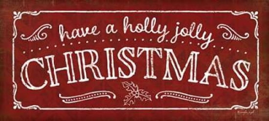 Holly Jolly Christmas Canvas Art - Jennifer Pugh (24 x 48)