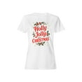 thumbnail image 1 of Holly Jolly Christmas Design Women's T-shirt, 1 of 3
