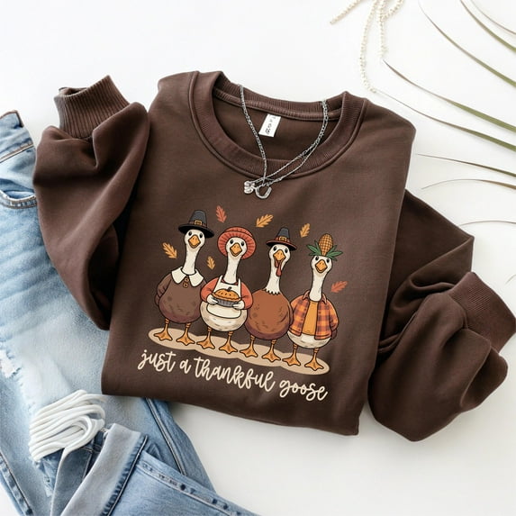 Holly Jolly Christmas Duck Sweatshirt – Funny Duck Holiday Crewneck – Vintage Christmas Sweater – Cute Festive Gift