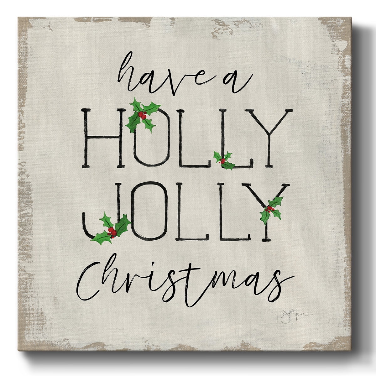 Holly Jolly Christmas- Gallery Wrapped Canvas