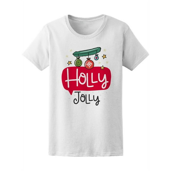 Holly Jolly Christmas Ornaments T-Shirt Women -Image by Shutterstock, Female Large