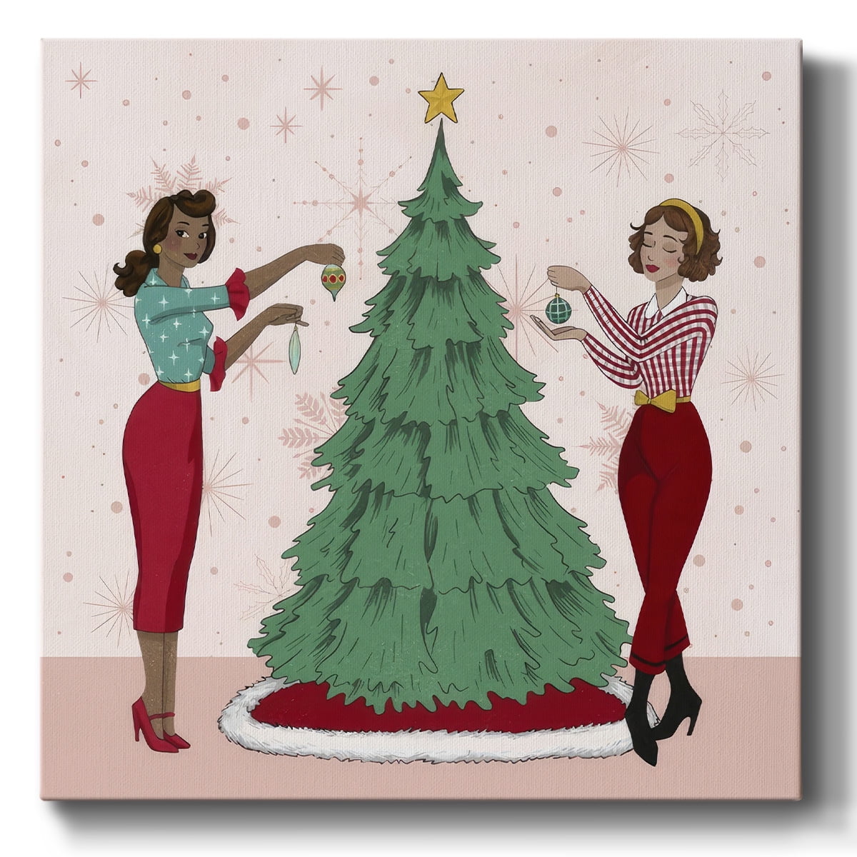 Holly Jolly Holiday I- Gallery Wrapped Canvas