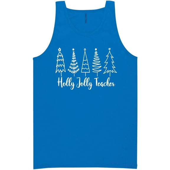 Holly Jolly Teacher Neon Tank Top