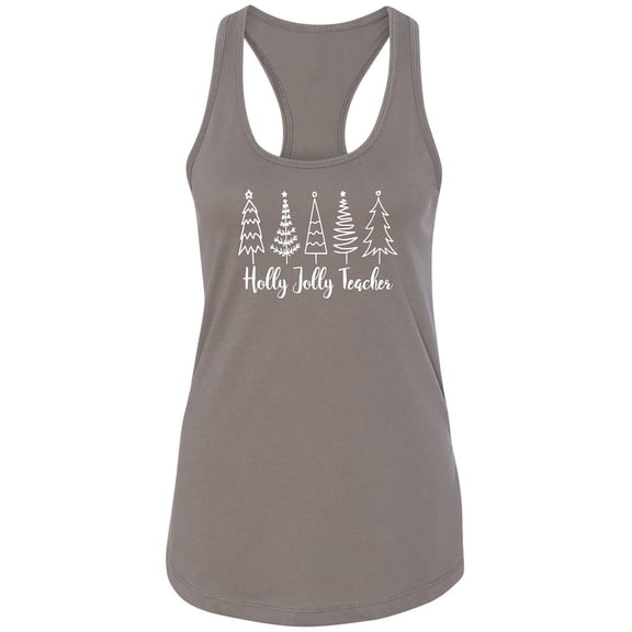 Holly Jolly Teacher Racerback Tank