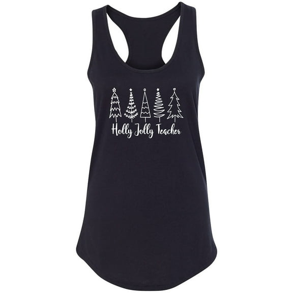 Holly Jolly Teacher Racerback Tank
