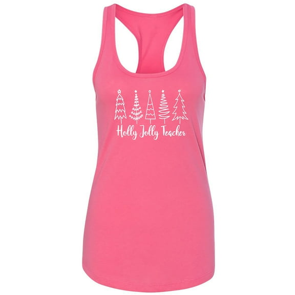 Holly Jolly Teacher Racerback Tank
