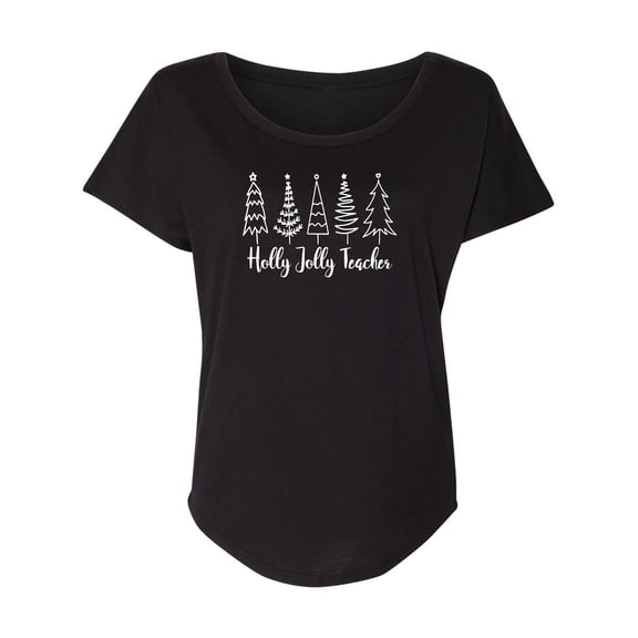 Holly Jolly Teacher Womens Dolman Tee