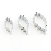Holly Leaves Cookie Cutter Set,3 PCS Leaves Shape,Stainless Steel Biscuit Cutter for Baking