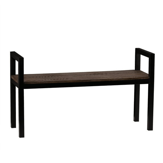 Holly & Martin Abachi Bench in Burnt Oak