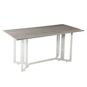 Holly & Martin Driness Drop-Leaf Table, Weathered Gray