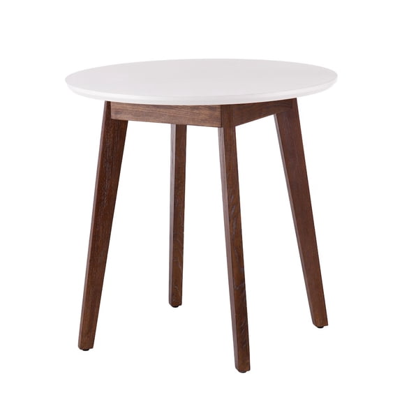 Holly & Martin Oden Dining Table in White with Burnt Oak