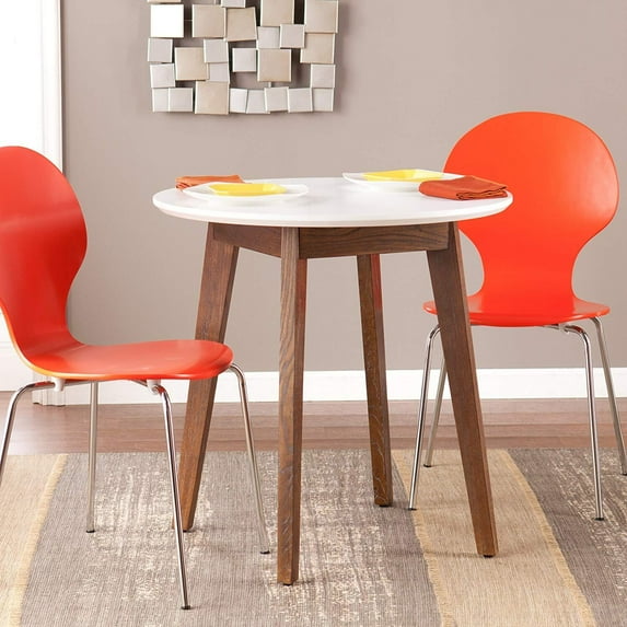 Holly & Martin Oden Dining Table in White with Burnt Oak