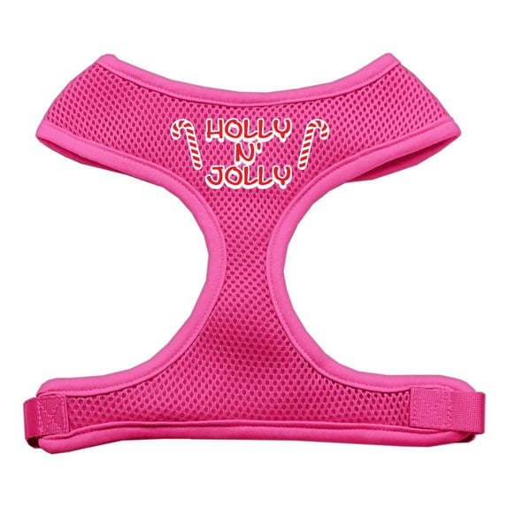 Holly N Jolly Screen Print Soft Mesh Pet Harness