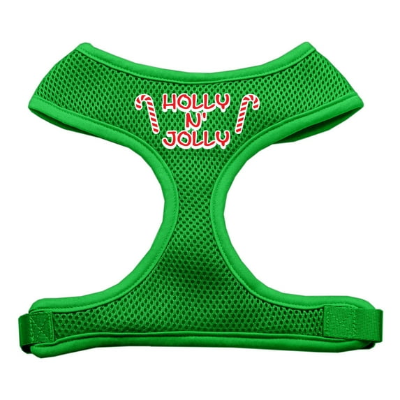 Holly N Jolly Screen Print Soft Mesh Pet Harness