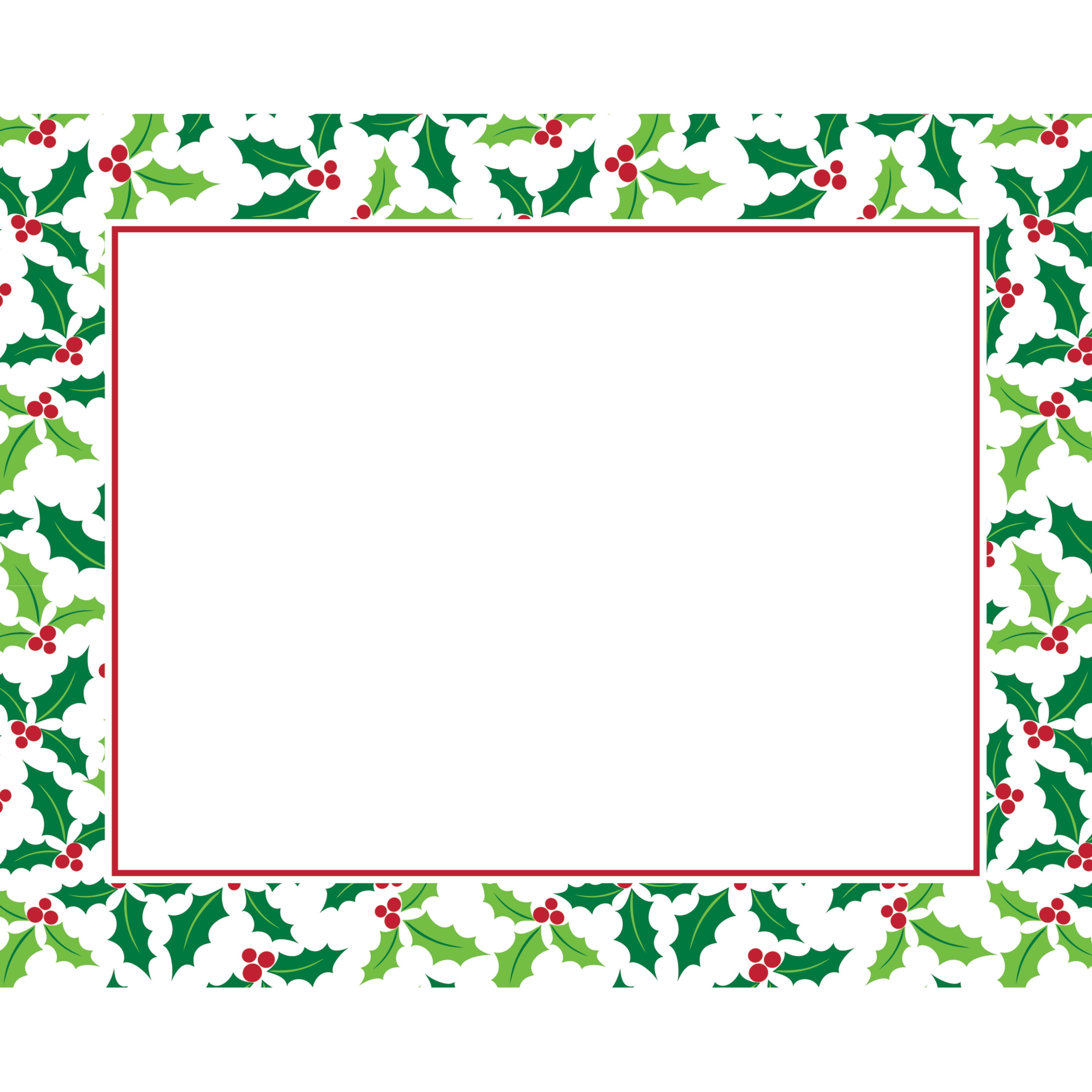 Holly Placemats, 36 Count