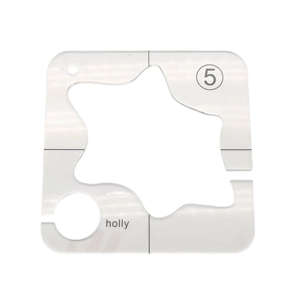 Holly Shaped Sewing Patchwork Ruler - Accurate Cutting Tool With Numbered Marking For Quilting, Crafting, Diy Projects - Ideal For Sewing Enthusiasts, Hobbyists, Beginners
