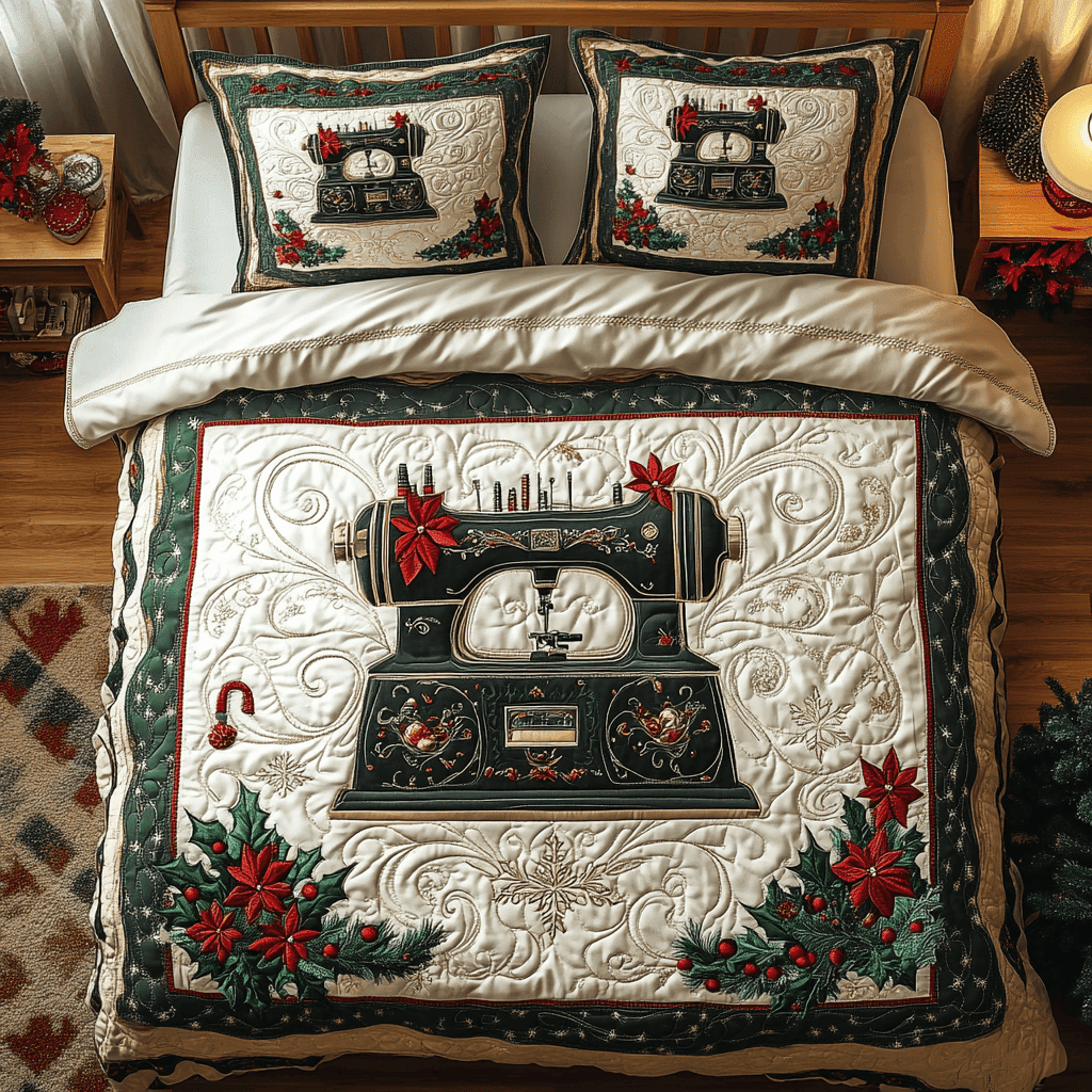 Holly Stitch Quilted Bedding Set , 3-Piece Bedding Set - Walmart.com