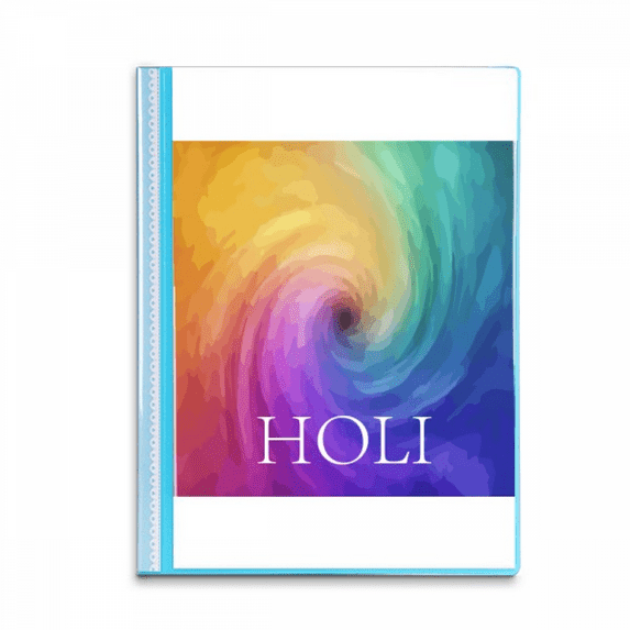 Holly Swirl Colorful Festival Book Sheet Protectors Portfolio Binder Folder