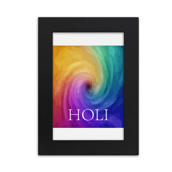 Holly Swirl Colorful Festival Desktop Photo Frame Picture Display Art Painting Exhibit