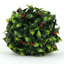 3rd Street Inn 7" Artificial Holly Topiary Balls - 2 Packs