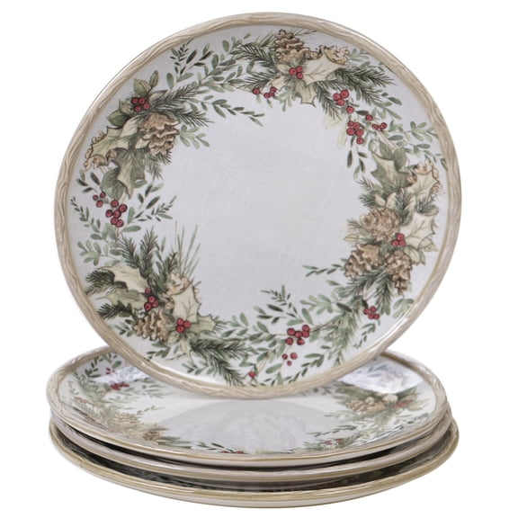 Holly and Ivy Set/4 Dinner 11"