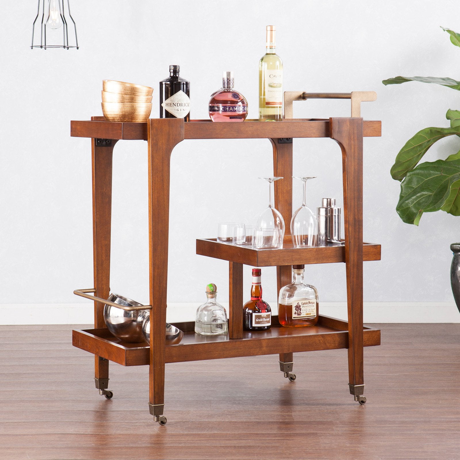 Holly and Martin Zhori Midcentury Modern Bar Cart