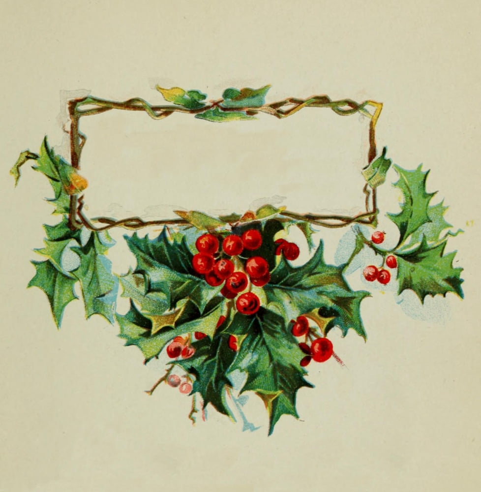 Holly from Tennyson 1900 Holly frame 1 Canvas Art - Unknown (18 x 24)