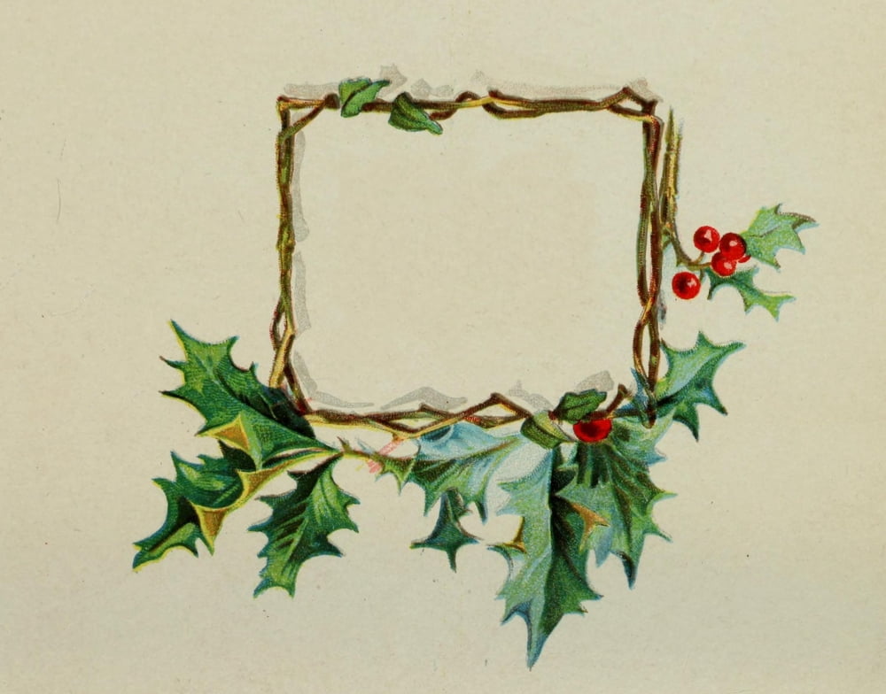 Holly from Tennyson 1900 Holly frame 2 Canvas Art - Unknown (24 x 36)