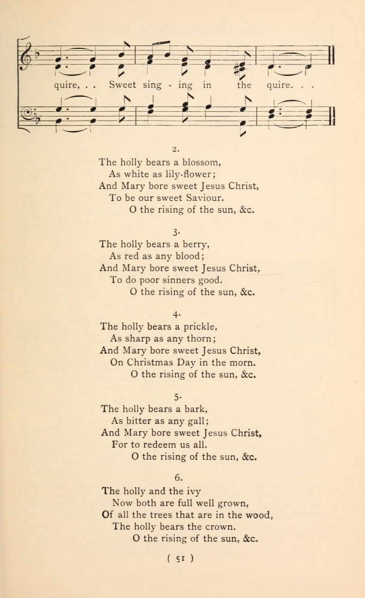 Holly & the Ivy 2 Traditional Christmas Carols New & Old 1850 Canvas Art - (24 x 36)