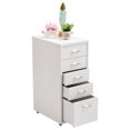 thumbnail image 1 of HollyHOME 5-Drawer Vertical Rolling Cabinet, White, 1 of 8
