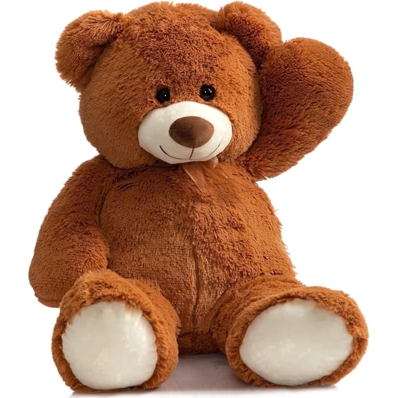 HollyHOME Giant Teddy Bear Big Plush Stuffed Animal Soft Cuddly Toy Gift for Girlfriend Kids Valentine's Day 36 Inch Brown