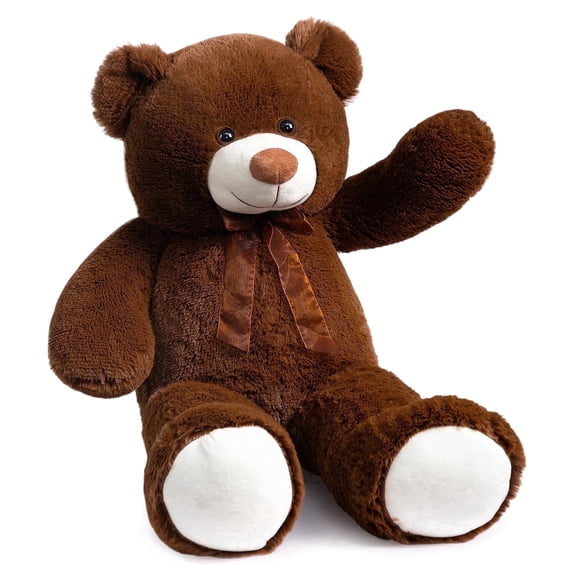 HollyHOME Giant Teddy Bear Big Plush Stuffed Animal Soft Cuddly Toy Gift for Girlfriend Kids Valentine's Day 36 Inch Chocolate