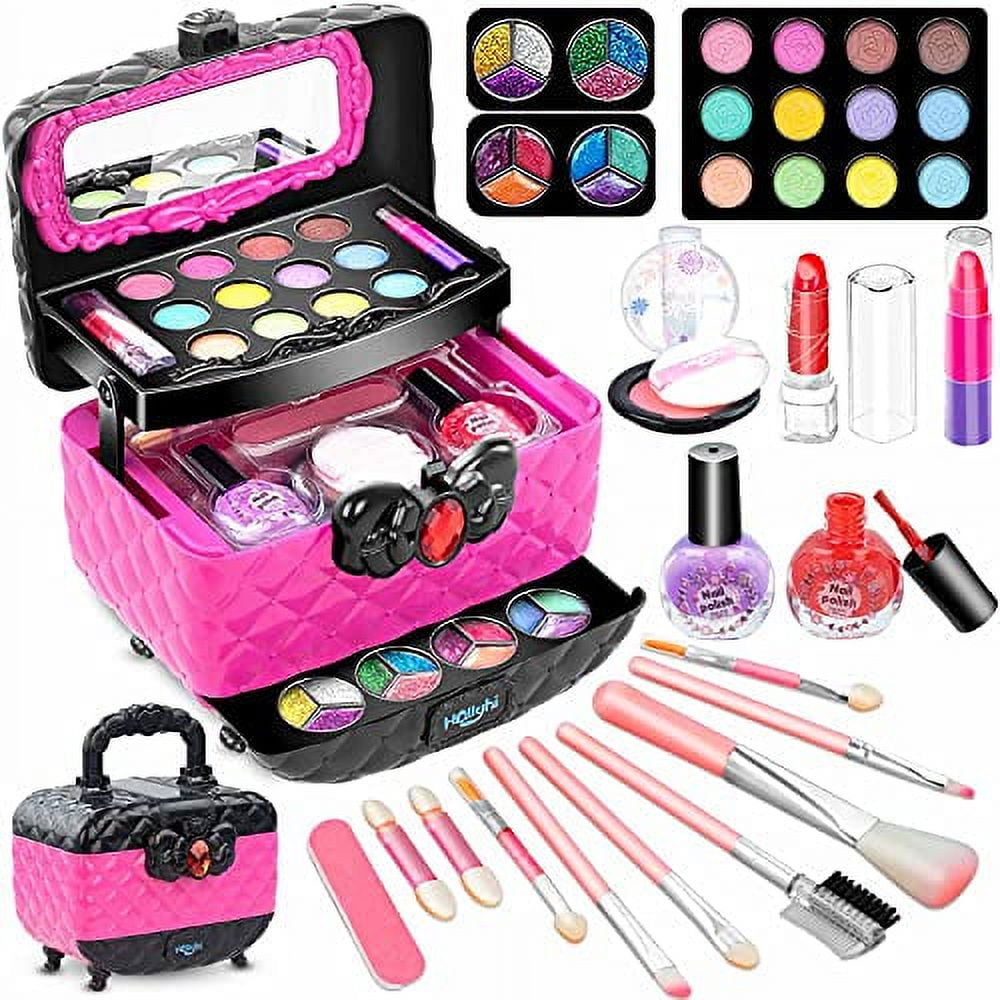 Real Kids Makeup Kit Kids Kit Beauty Makeup Tray Kid Friendly Makeup High  Pigmented Pallet Kids Makeup Set - Makeup Sets - AliExpress