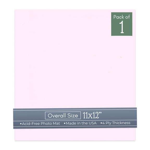 Hollyhock Pink 11x12 Uncut Art Mat Board - No Opening - 1 Mat
