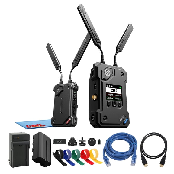 Hollyland Cosmo C2 Wireless Video Transmission System | HDMI SDI Transmitter Receiver Kit, 3000ft Range, 1080p60, 33ms Latency, RTMP NDI HX | Battery, Charger, HDMI Cable, Ethernet Cable