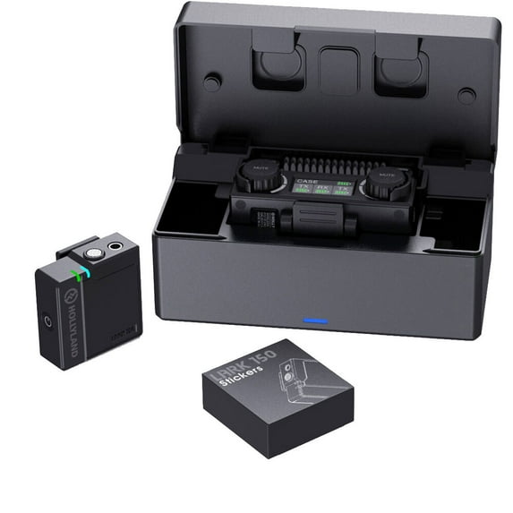 Hollyland LARK 150 Solo 2.4GHz Wireless Microphone System with Lavalier Microphone, Black