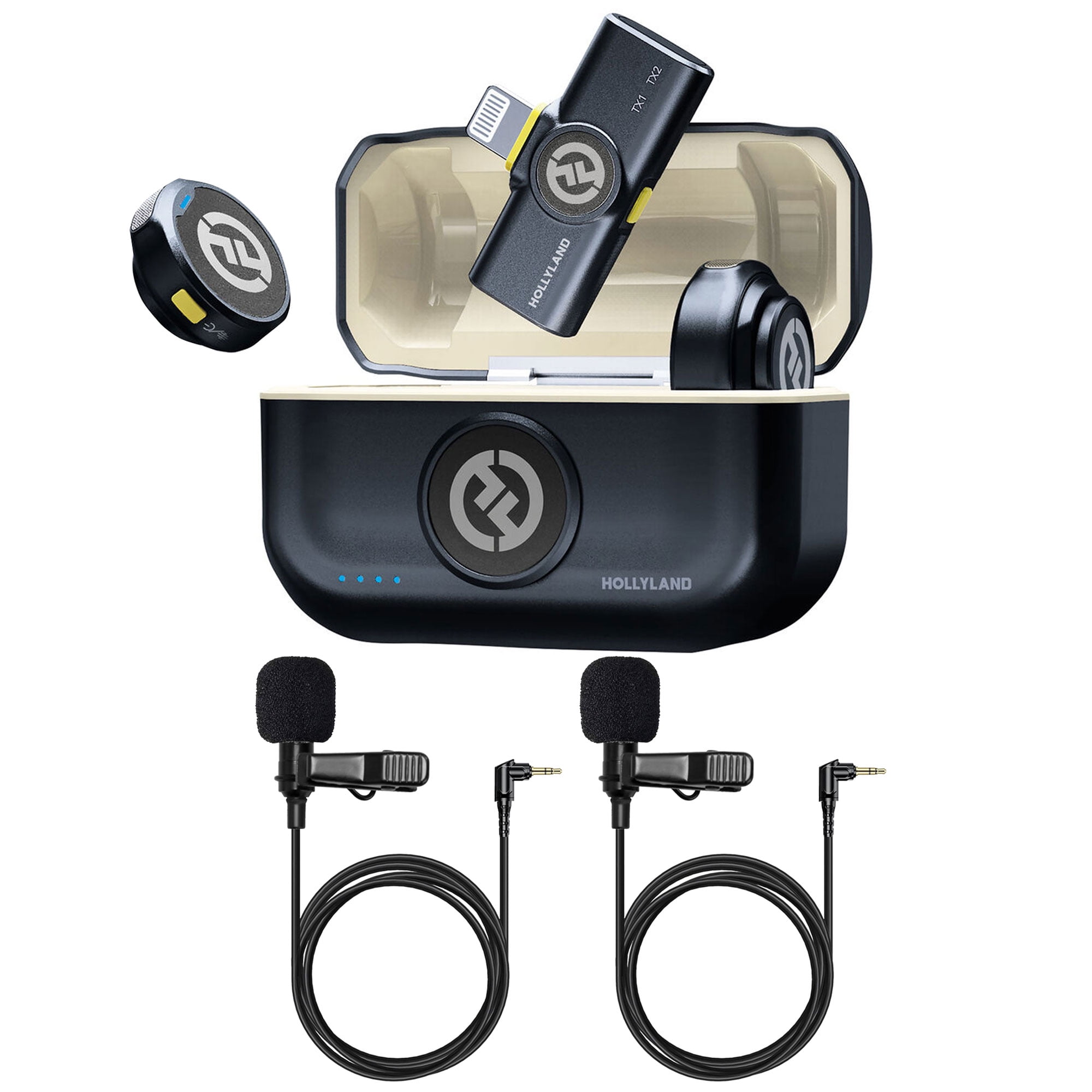 HOLLYLAND　Lark M2 with Lighting Plug Hollyland LARK M2 Wireless Lavalier Microphone w/ Lightning Plug +