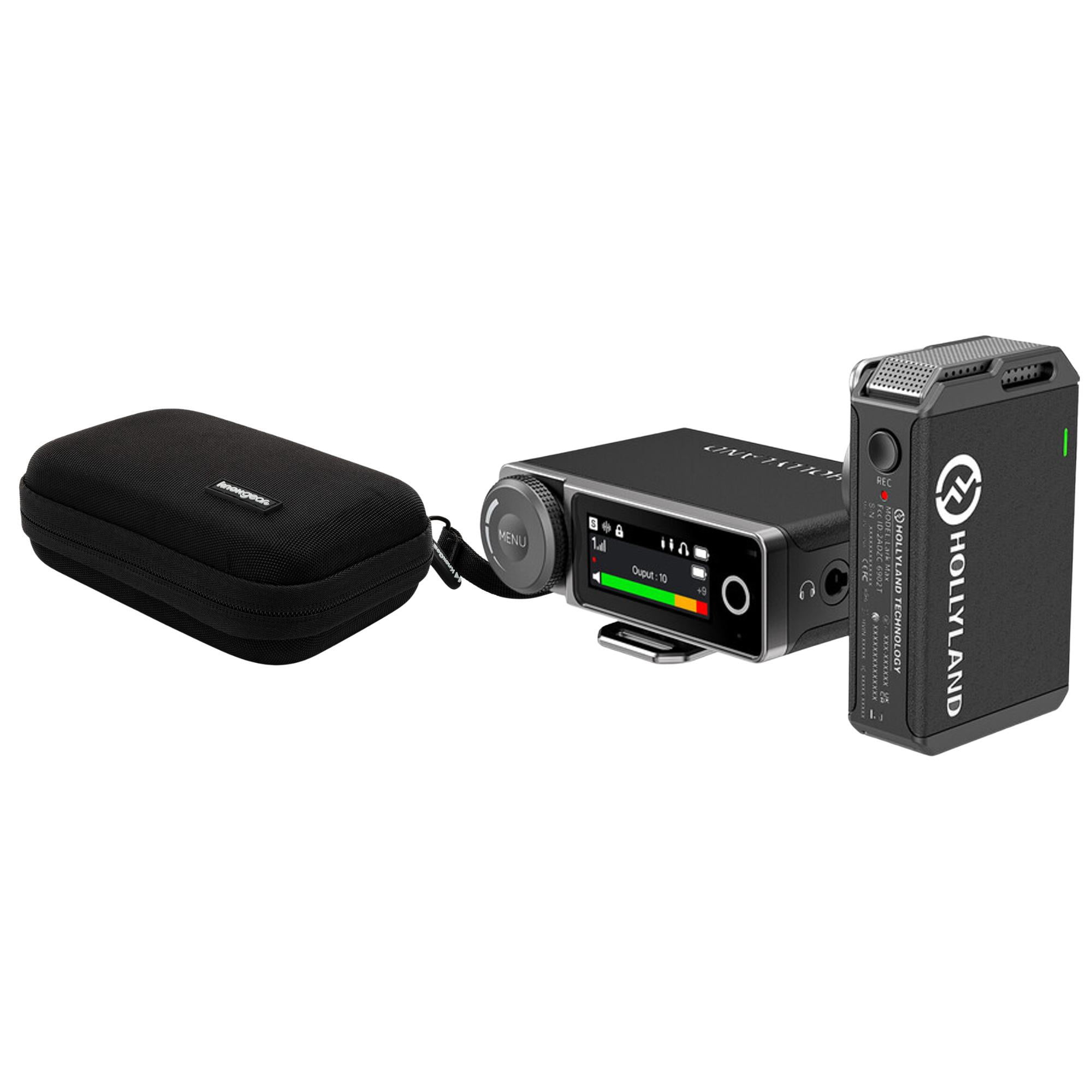 Microphone Storage System Hollyland LARK MAX Solo Wireless Microphone System with Storage Case ...