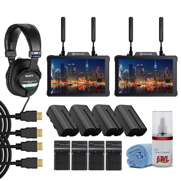 Hollyland Pyro 7 Wireless Transceiver Monitor Kit (2-Unit Set) | HDMI/SDI, 1300ft, Low-Latency Video