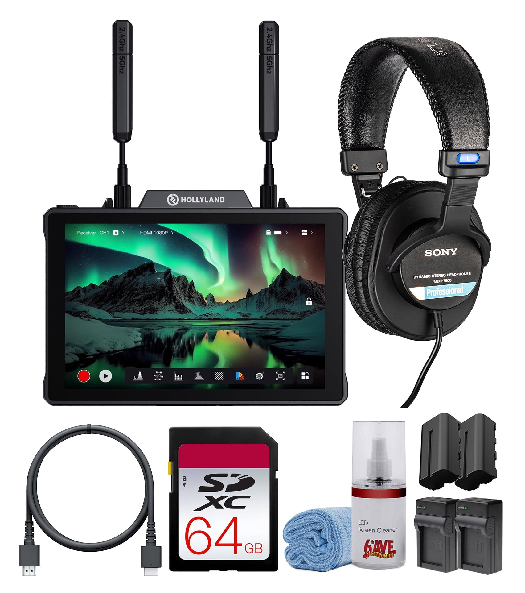 Pyro Phone Screen Hollyland Pyro 7 Wireless Video Transmitter and Receiver with 7 Inch ...