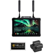 Hollyland Pyro 7 Wireless Video Transmitter & Receiver Bundle with GVM NP-F750 4400mAh Batteries with Travel Chargers Set of 2, Anti-Static Screen Cleaning Wipes 5-Pack