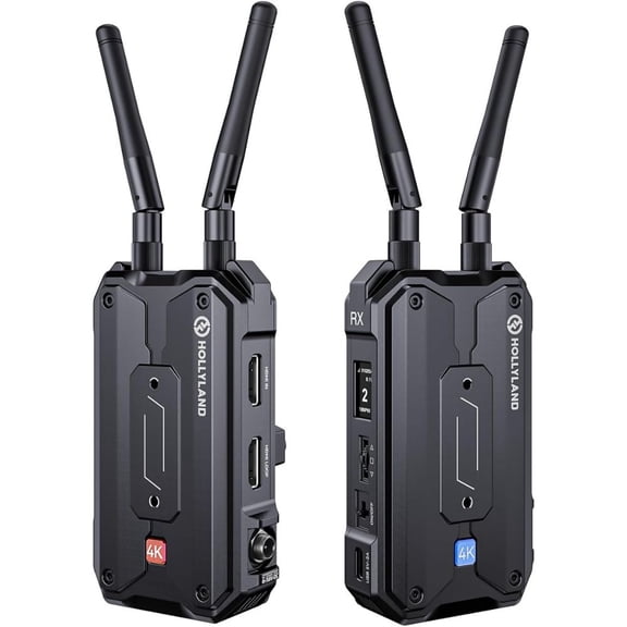 Hollyland Pyro H Wireless HDMI Video Transmission System, Dual-Band 4K30/1080p60 1300ft Los Range 60ms Latency, Up to 4 Receiver, Smart Channel Scan, UVC Live Stream (1TX+1RX)