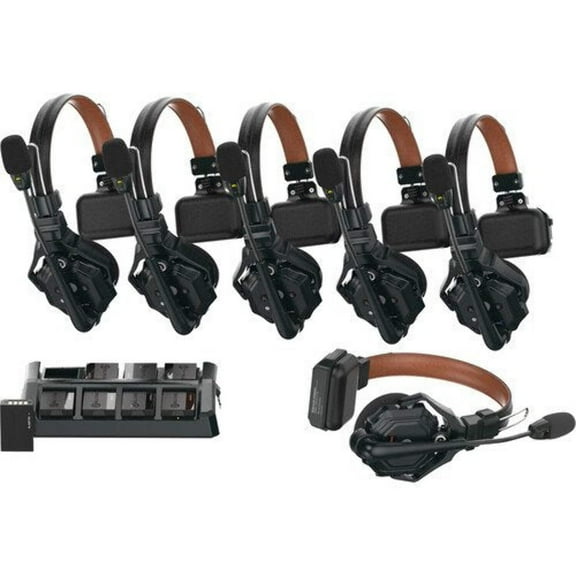 Hollyland Solidcom C1 Pro-6S 1100-Feet Wireless Intercom System with 6 Headsets