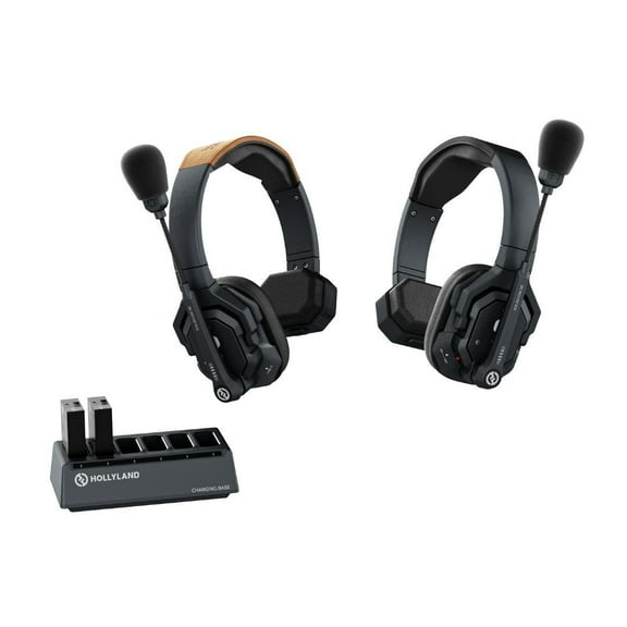 Hollyland Solidcom SE Global 2S 2.4 GHz 2-Person Water-Resistant Single-Ear Headset Intercom System with Auto Frequency Hopping Technology and USB-C Port